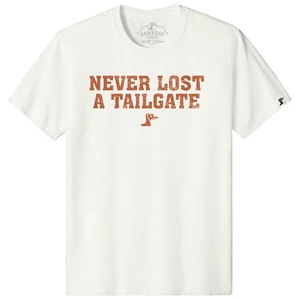 Gameday Unisex Never Lost A Tailgate Cotton S/S Tee - White/Burnt Orange/Rust