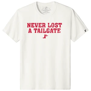 Gameday Unisex Never Lost A Tailgate Cotton S/S Tee - White/True Red