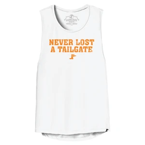Gameday Women's Never Lost A Tailgate Tank - White/ Bright Orange