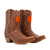 Sarah - Gameday Women's Shorty Tan Western Boot - Clemson Tigers Sarah - Gameday Women's Shorty Tan Western Boot - Clemson Tigers