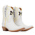 Sarah - Gameday Women's Shorty Ivory Western Boot - Michigan Wolverines