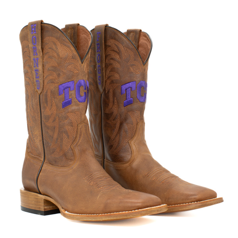 Maverick - Gameday Men's Square Toe Western Boot - TCU Horned Frogs