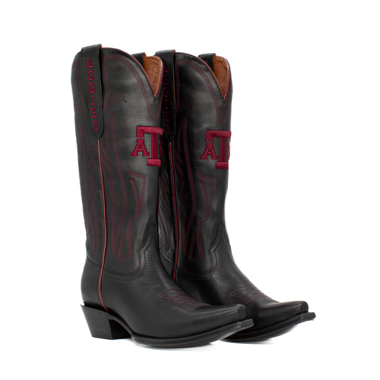 Carrie - Gameday Women's Black Western Boot - Texas A&M Aggies