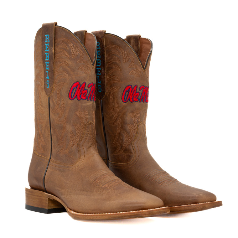 Maverick - Gameday Men's Square Toe Western Boot -  Ole Miss Rebels
