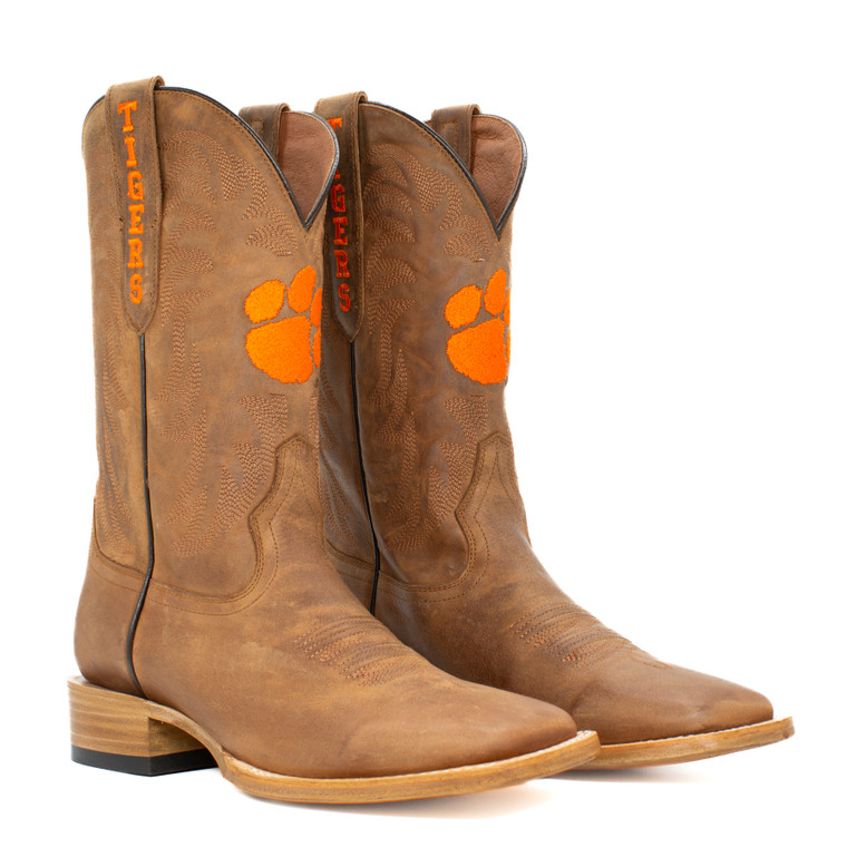 Maverick - Gameday Men's Square Toe Western Boot -  Clemson Tigers