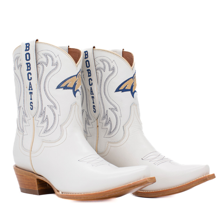 Sarah - Gameday Women's Shorty Ivory Western Boot - Montana State Bobcats