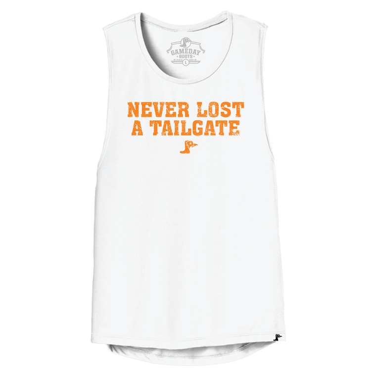 Gameday Women's Never Lost A Tailgate Tank - White/ Bright Orange
