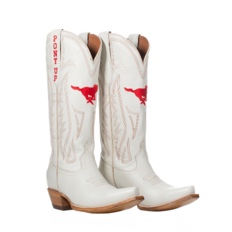 Gameday Women's Ivory Western Boot - Southern Methodist University