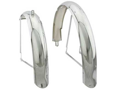 Cruiser 26" Chrome Steel Flared Stander Set Fenders