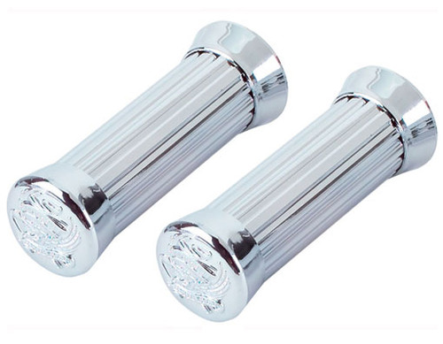 Chopper Chrome Plastic & Rubber Classic Eagle Grips