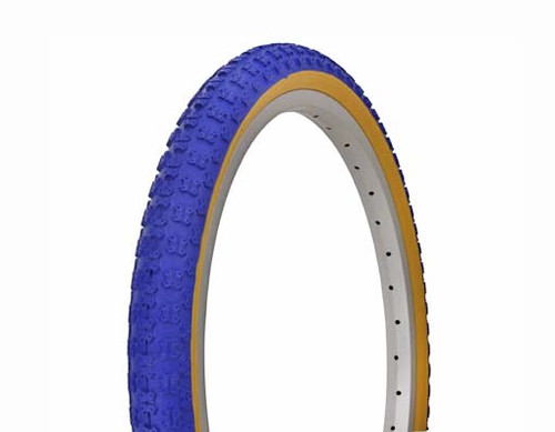 BMX 20" Blue Rubber Duro HF-143G W/Gum Side Wall Tires 20" x 1.75"