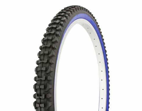 BMX 24" Black Rubber Duro Blue Wall HF-107.  Tires 24" x 2.10"