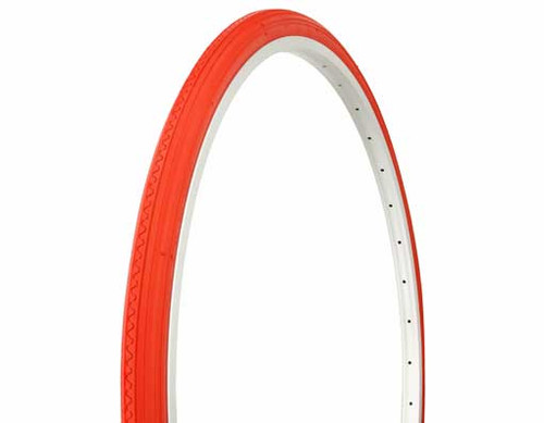 Fixed Gear 27" Red Rubber Duro Red Wall HF-156.  Tires 27" x 1 1/4"