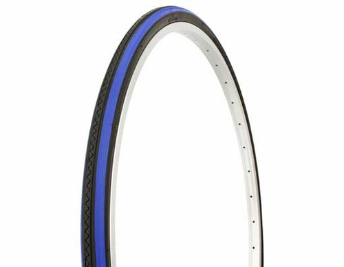 Fixed Gear 27" Black Rubber Duro Blue Shoulder HF-156.  Tires 27" x 1 1/4"