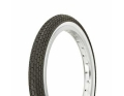 Lowrider 16" Black Rubber Duro White Wall HF-120A.  White Wall Tires 16" x 1.75"