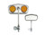 Lowrider Chrome Steel Diamond Amber Reflectors Mirrors