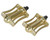 Lowrider Gold Steel Double Square Twisted Butterfly  Pedals 1/2"