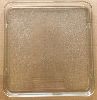 Vintage Large Pre Owned Microwave Oven Glass  Plate / Tray 14 7/8" X 15 7/8"