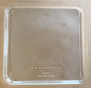 Vintage Pre Owned Microwave Oven Glass  Plate / Tray 12 3/4 " x 12 1/2"