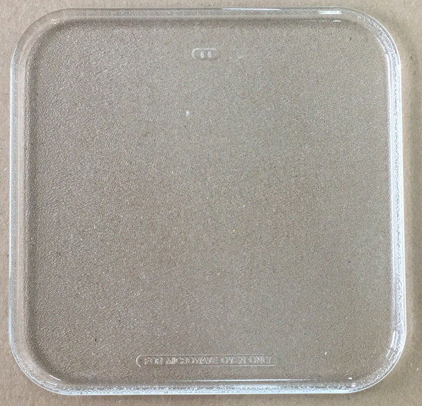 Vintage Recycled Microwave Oven Square Glass  Plate / Tray 10 1/2" X 10 3/4"