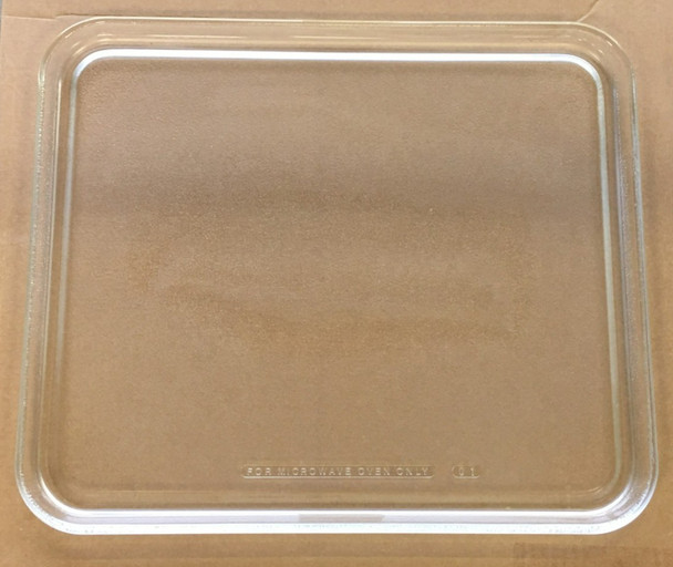 Vintage Pre Owned Microwave Oven Glass  Plate / Tray 15 3/4" X 13 1/4"