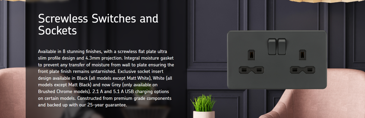 Screwless Switches and Sockets