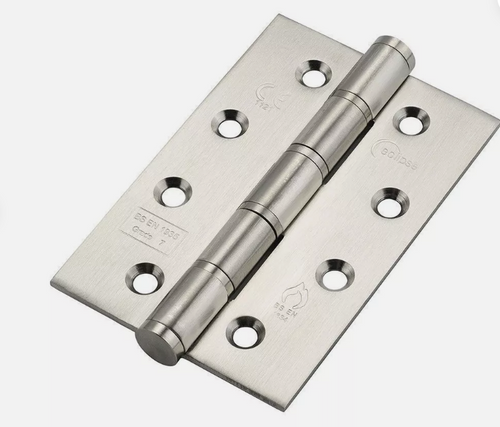4" Heavy Duty Butt Hinges Nickel Plated Finish Door Hinges Durable Cupboard