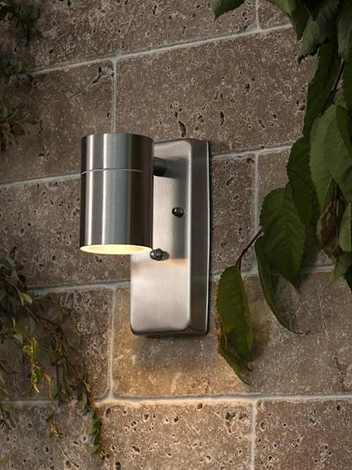 Barrow SS 50W GU10 Dusk Till Dawn Down Light IP44 Wall Light
