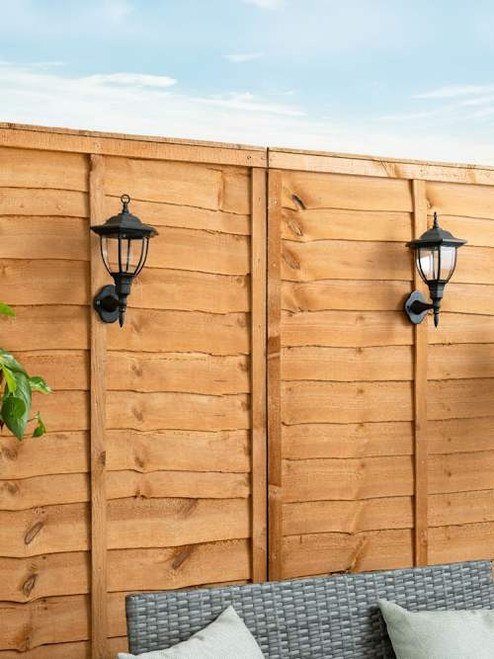 IP44 Set of 2 LED Mayfair Solar Wall and Fence Lights
