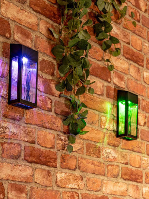 IP44 Set of 4 LED Multifunction Wall and Fence Solar Lights