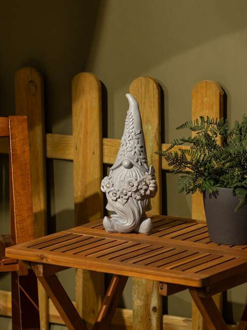 Gerald The Gonk IP44 Grey Outdoor Solar Light