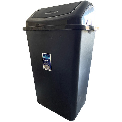 Kitchen Krazy Black Swing Top Bin 30L