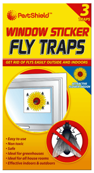 PestShield Window Sticker Fly Traps 3pk