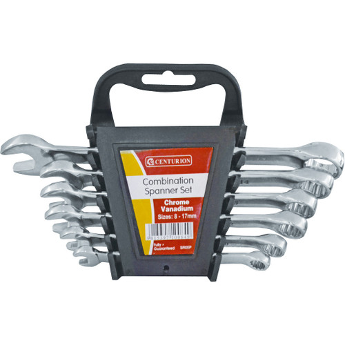Combination Spanner Set, Polished Head, 6pc, 8-17mm