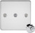 1G Dimmer Plate with Matching Metal Dimmer Cap - Polished Chrome