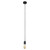 Casco Lampholder Pendant Light 2m Cable Matt Black (NO SHADE)