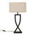 Katniss Black Table Lamp with Shade in Oatmeal