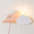 Pink and White Cloud Plug-In Shelf Wall Light