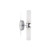 Canya IP44 2 Way Chrome Wall Light with Reeded Glass Shades