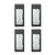 IP44 Set of 4 LED Multifunction Wall and Fence Solar Lights