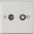 TV & SAT TV Outlet (isolated) - Brushed Chrome