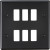 6G Grid Faceplate - Matt Black