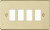 4G grid faceplate - brushed brass