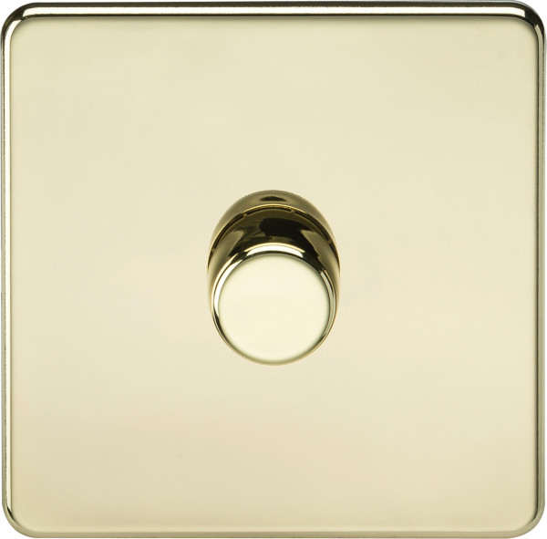 1G 2-way 10-200W (5-150W LED) Intelligent dimmer - Polished Brass