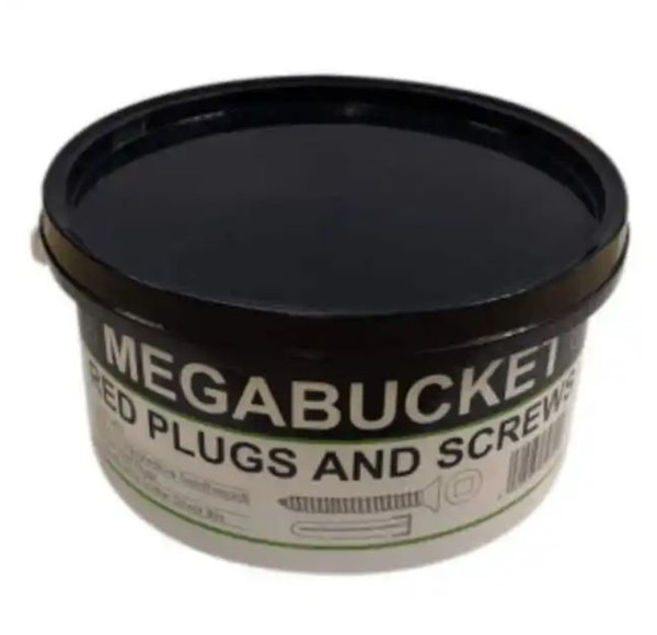 1 1/2 x 8 Pozi Screws & Red Plugs
500 each in Handy Tub