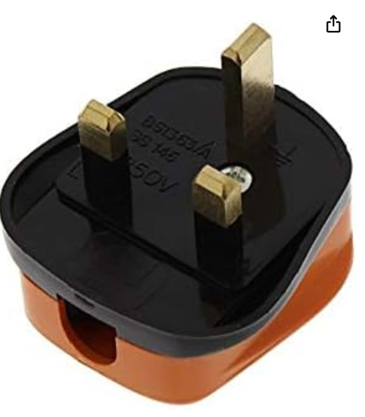 Status 13 Amp Orange Rubber Plug, White