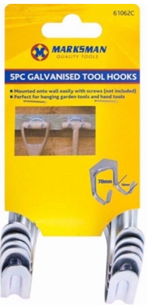 MARKSMAN METAL TOOL HOOKS 5PC