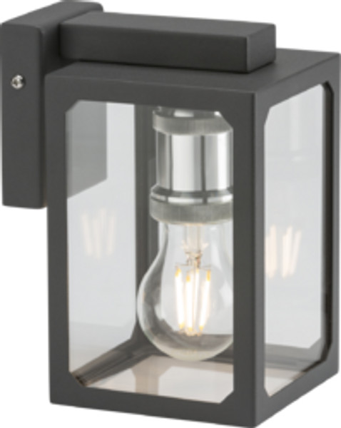 230V IP23 E27 Wall Lantern - Anthracite