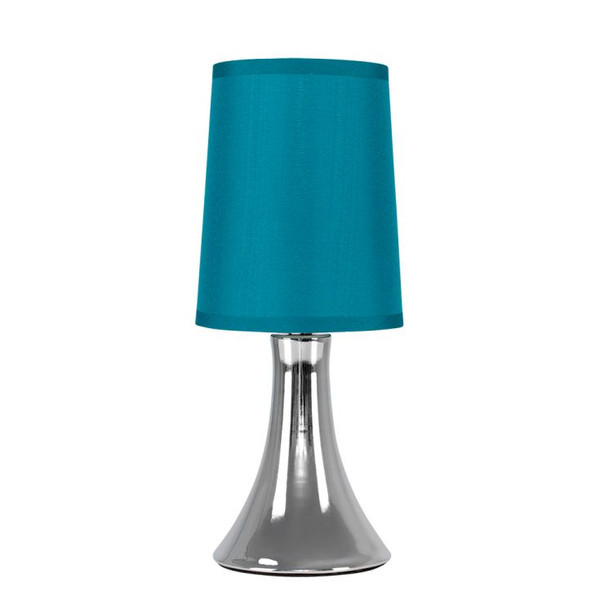 Trumpet Touch Table Lamp Chrome / Teal