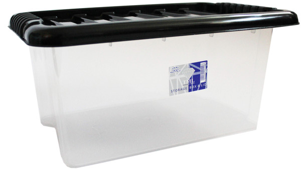 Plastic Storage Box With Lid Small 14ltr